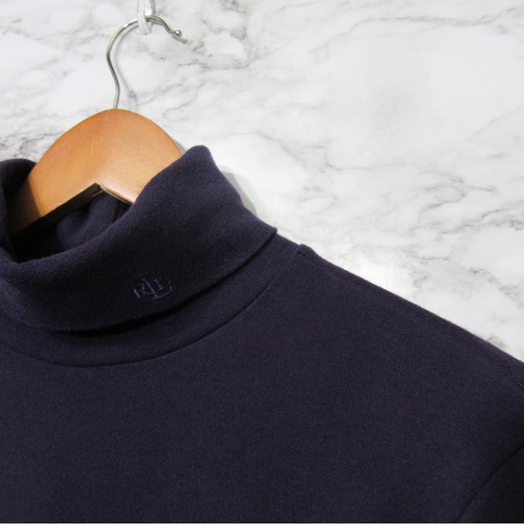 Lauren Ralph Lauren Purple Turtleneck Long Sleeve Top Size Large - Picture 3 of 11